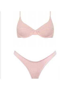 Triangl pink sparkle bikini